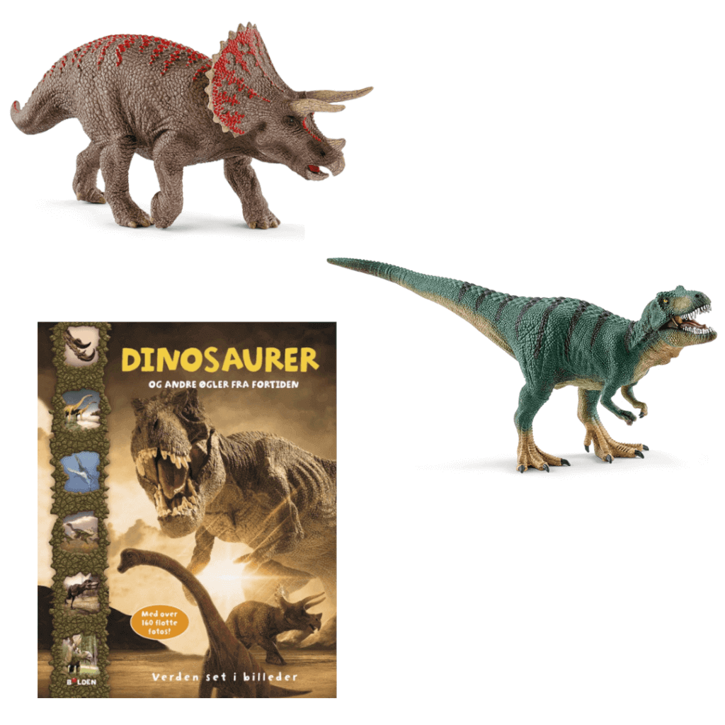 schleich triceratops schleich tyranosaurus og bogen dinosaurer og andre øgler fra fortiden af forlaget bolden
